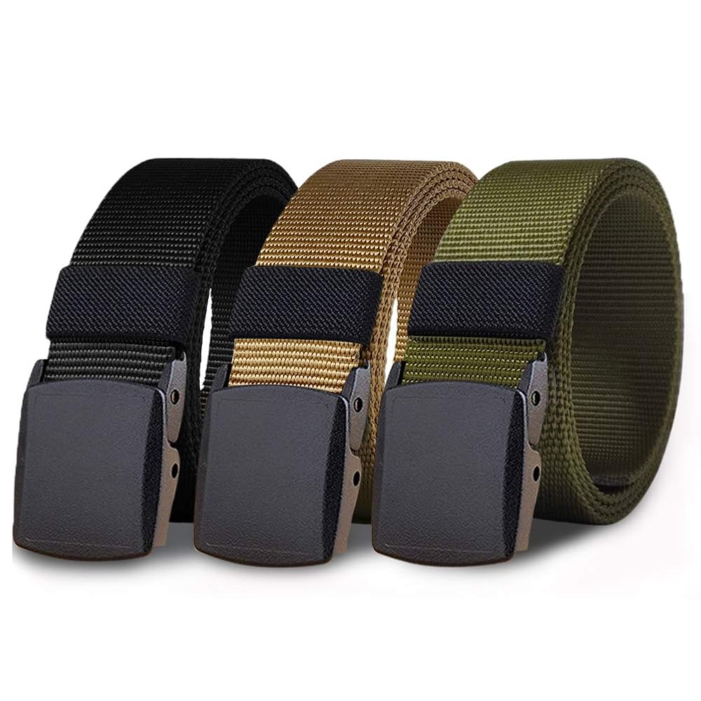 WYuZe 3 Pack Nylon Belts for Men, 1.5